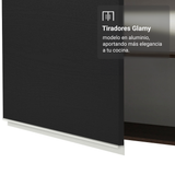Alacena 100 cm 1 Puerta Rebatible Marrón/Negro Glamy Madesa