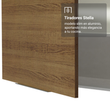 Alacena 100 cm 1 Puerta Rebatible Blanco/Marrón Stella Madesa