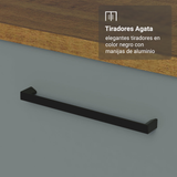 Alacena 100 cm 1 Puerta Rebatible Marrón/Gris Agata Madesa