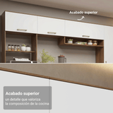 Alacena 105 cm 1 Puerta Rebatible Marrón/Blanco Lille Madesa