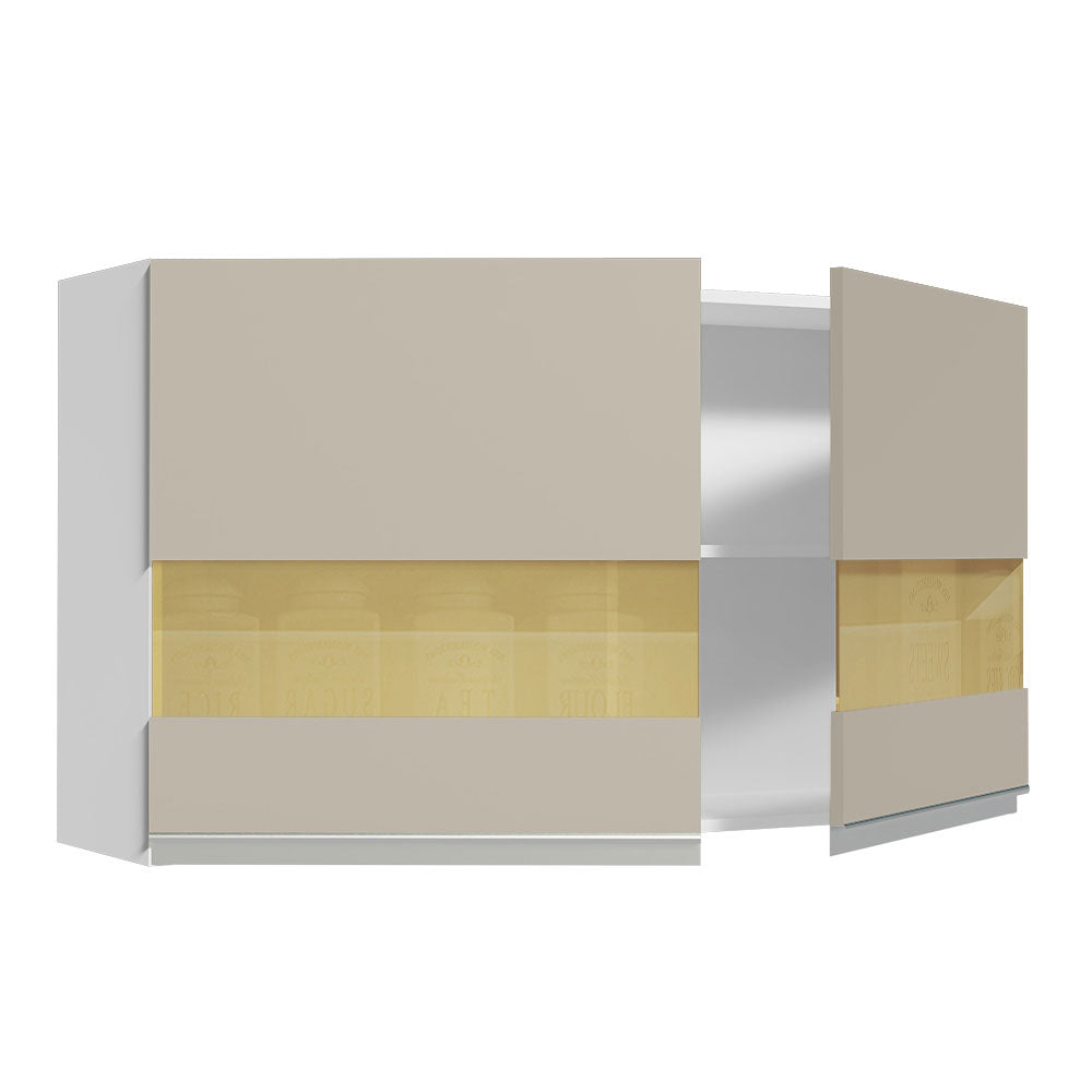 Alacena Gabinete Superior Madesa Glamy 120cm Blanco/Crema