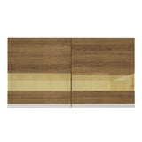 Alacena Madesa Glamy 120 cm 2 Puertas Con Vidrio Marrón