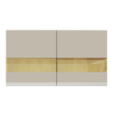 Alacena Gabinete Superior Cocina Madesa Glamy 120cm Marrón/Crema