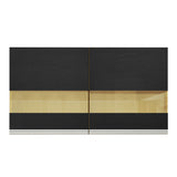 Alacena Gabinete Superior Cocina Madesa Glamy 120cm Marrón/Negro
