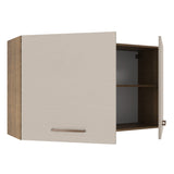Alacena 120 cm 2 Puertas Agata Marrón/Crema