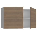 Alacena 120 cm 2 Puertas Stella Blanco/Marrón