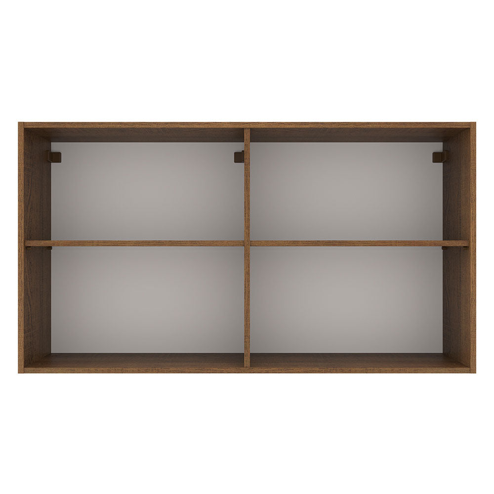 Alacena 120 cm 2 Puertas Agata Marrón/Gris