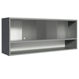 Alacena para Cocina 120 cm 2 Puertas Corredizas de Vidrio color Gris Nice Madesa