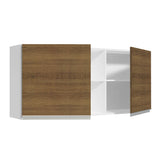 Alacena 150 cm 2 Puertas y 2 Nichos Glamy Blanco/Marrón