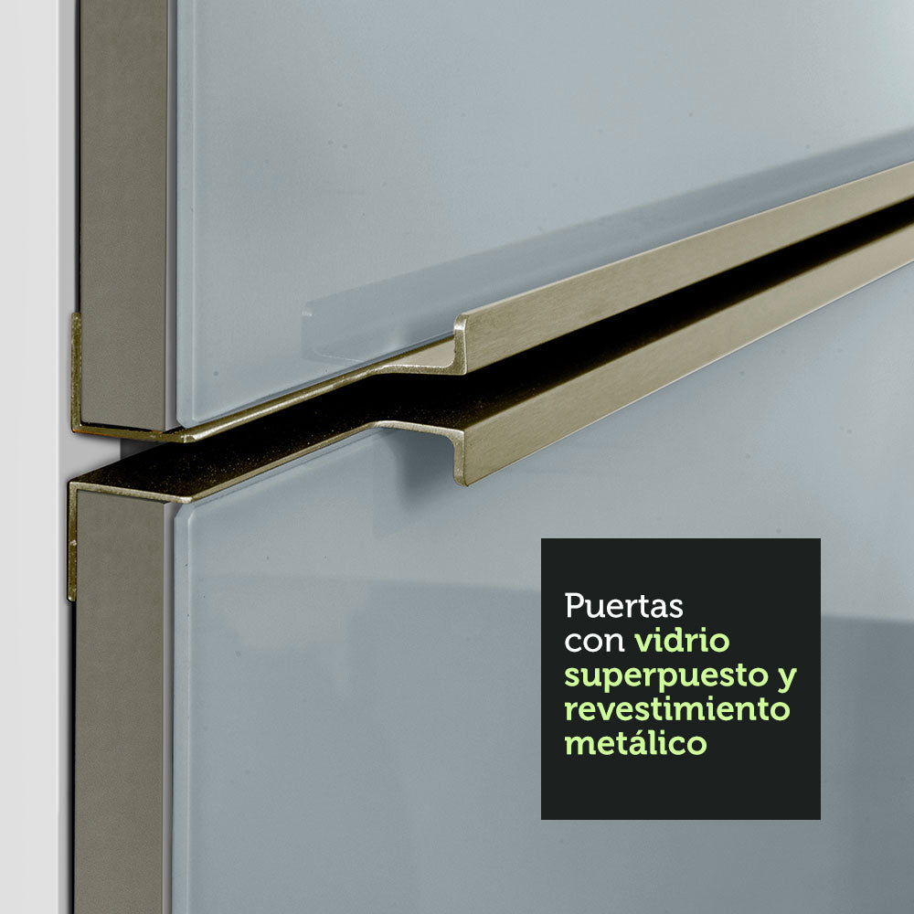 Alacena 35 cm 1 Puerta Lux Blanco/Gris