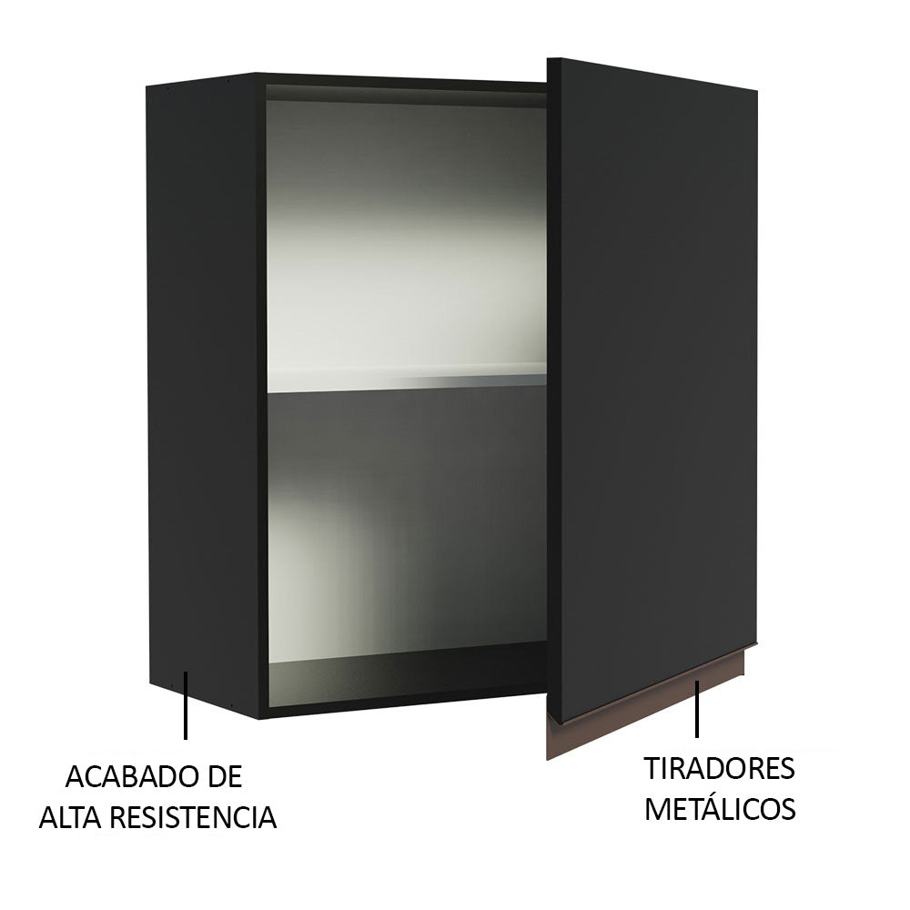 Alacena Gabinete Superior Reims 60 cm 1 Puerta Negro