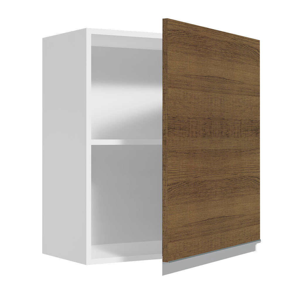 Alacena 60 cm 1 Puerta Glamy Blanco/Marrón