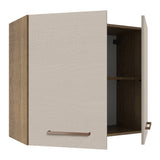Alacena 70 cm 2 Puertas Agata Marrón/Crema