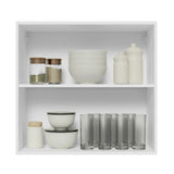 Alacena 70 cm 2 Puertas Lux Blanco/Gris