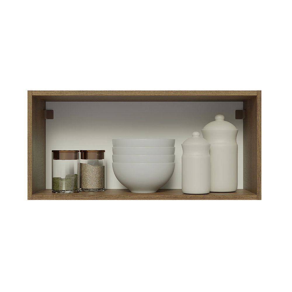 Alacena 70 cm 1 Puerta Lux Marrón/Gris