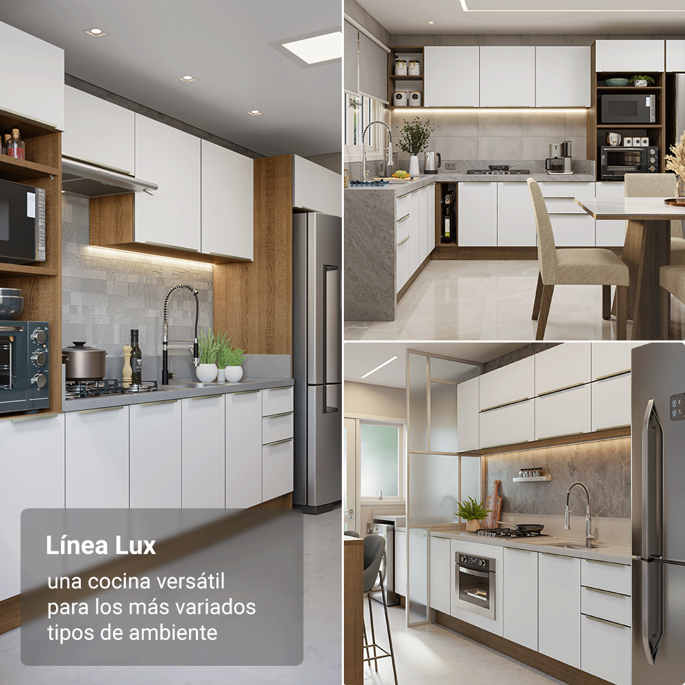 Alacena Cocina 70 cm 1 Puerta Marrón/Blanco Aterciopelado Lux Madesa