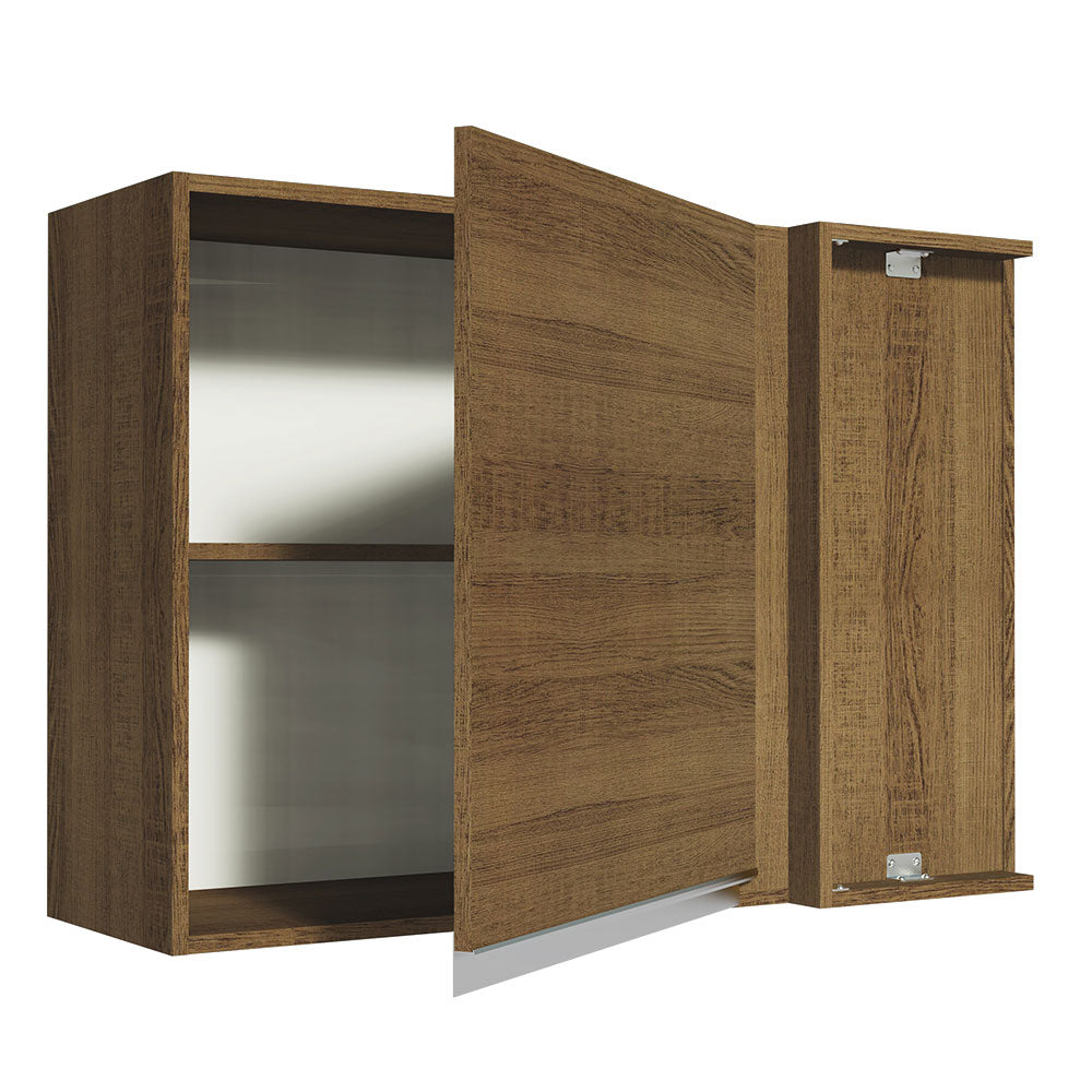 Alacena Esquinera 94 cm 1 Puerta Marrón Glamy Madesa