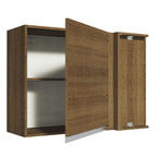 Alacena Esquinera 94 cm 1 Puerta Marrón Glamy Madesa