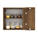 Alacena 94 cm 1 Puerta Agata Marrón/Crema