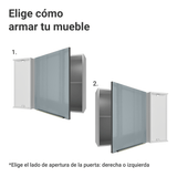 Alacena Esquinera 1 Puerta Blanco/Gris Lux Madesa