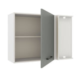 Alacena 94 cm 1 Puerta Agata Blanco/Gris