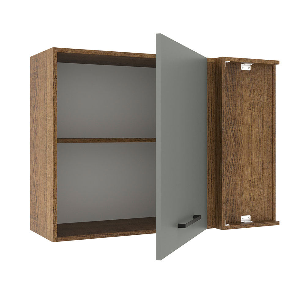 Alacena 94 cm 1 Puerta Agata Marrón/Gris