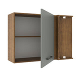 Alacena 94 cm 1 Puerta Agata Marrón/Gris