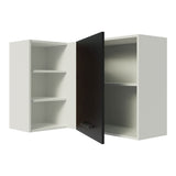 Alacena Cocina Esquinera 1 Puerta para línea de 60 cm de Profundidad Blanco/Negro Agata Madesa
