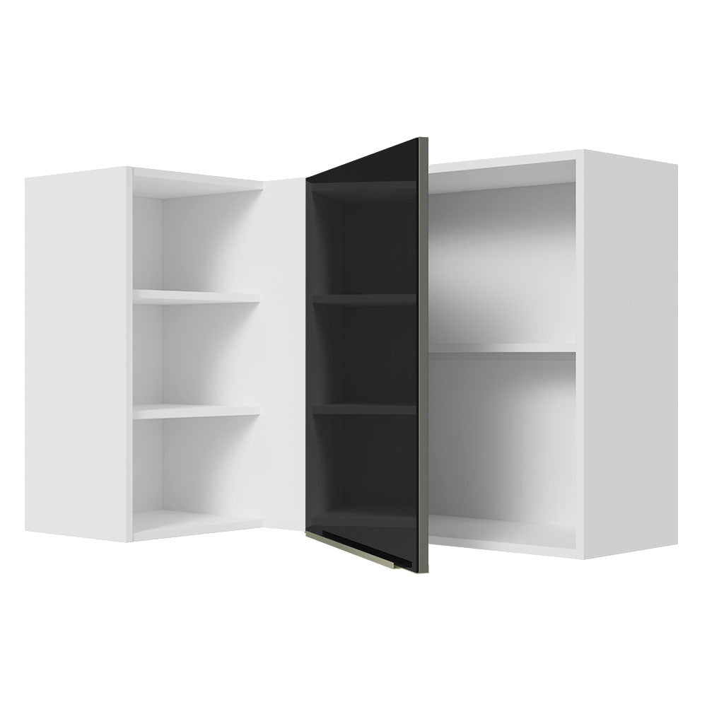 Alacena 102 cm 1 Puerta Lux Blanco/Negro