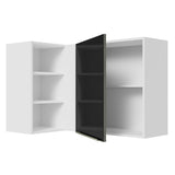 Alacena 102 cm 1 Puerta Lux Blanco/Negro