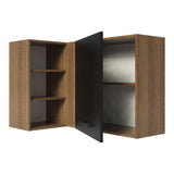 Alacena Cocina Esquinera 1 Puerta para línea de 60 cm de Profundidad Marrón/Negro Agata Madesa