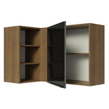 Alacena 102 cm 1 Puerta Lux Marrón/Negro