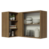 Alacena 102 cm 1 Puerta Lux Marrón/Gris