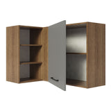 Alacena 102 cm 1 Puerta Agata Marrón/Gris