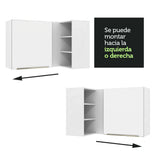 Alacena 102 cm 1 Puerta Lux Blanco/Blanco