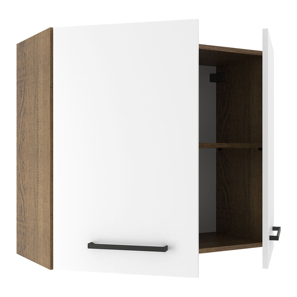 Alacena 80 cm 2 Puertas Agata Marrón/Blanco