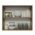 Alacena 80 cm 2 Puertas Marrón/Blanco Glamy Madesa