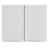 Alacena Cocina 80 cm 2 Puertas Marrón/Blanco Stella Madesa