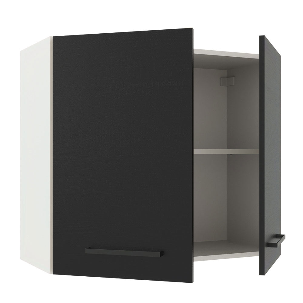 Alacena 80 cm 2 Puertas Agata Blanco/Negro