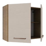 Alacena 80 cm 2 Puertas Agata Marrón/Crema