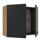 Alacena 80 cm 2 Puertas Agata Marrón/Negro