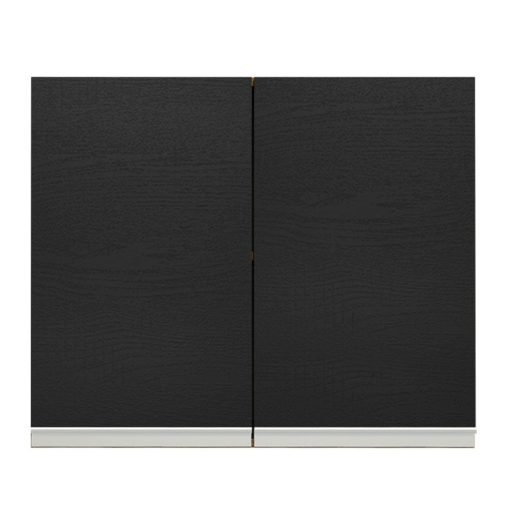 Alacena Gabinete Superior Cocina Madesa Glamy 80cm Marrón/Negro