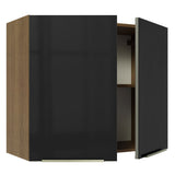 Alacena 80 cm 2 Puertas Lux Marrón/Negro