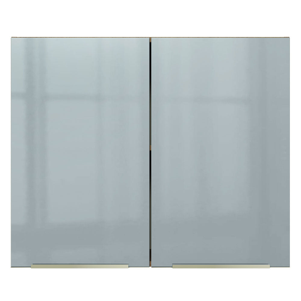 Alacena 80 cm 2 Puertas Lux Marrón/Gris