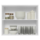 Alacena 80 cm 2 Puertas Lux Blanco/Gris