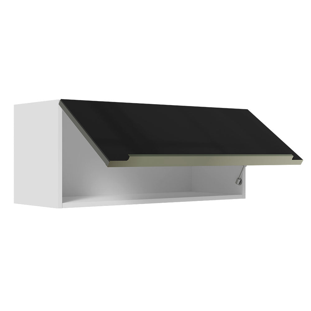 Alacena 80 cm 1 Puerta Lux Blanco/Negro