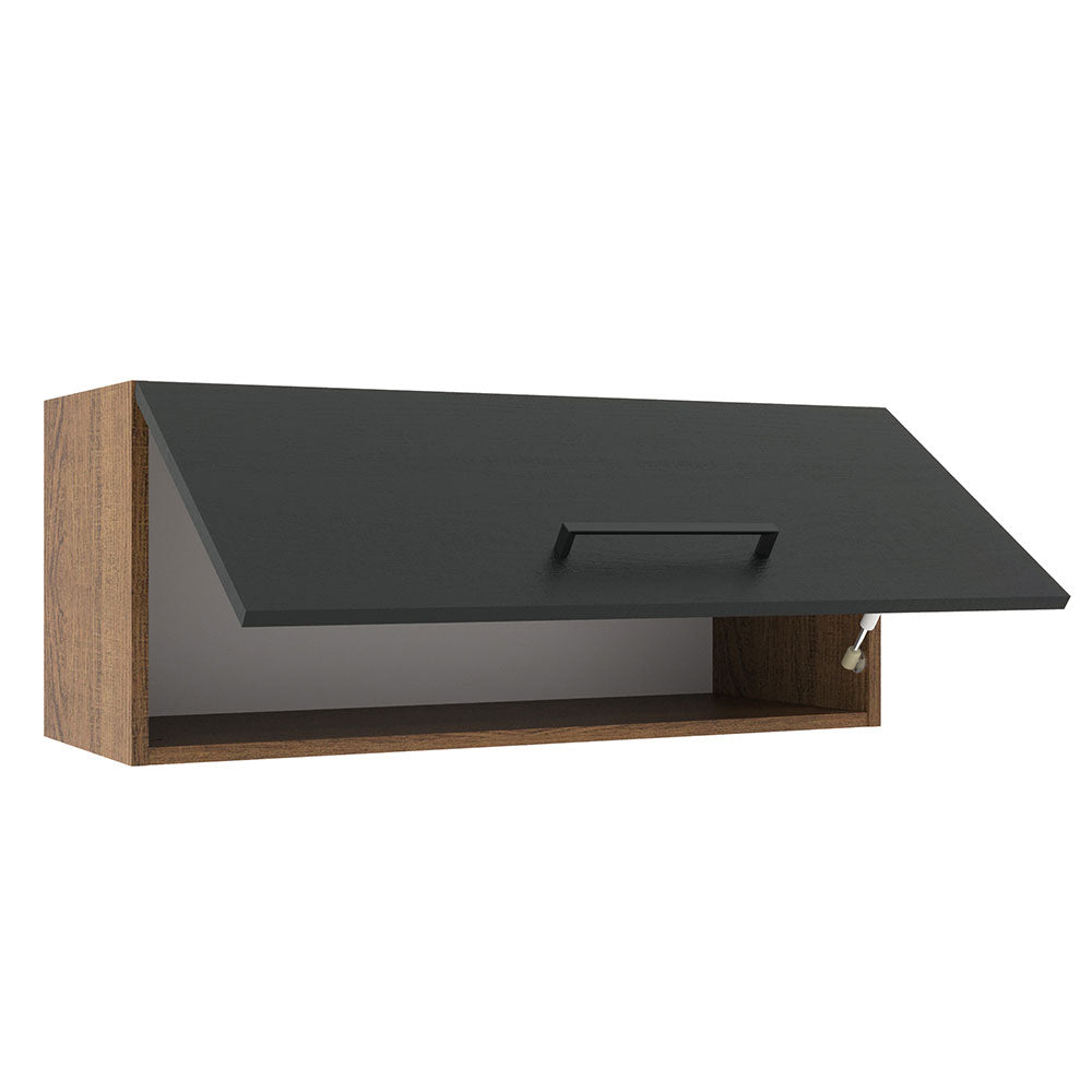 Alacena 80 cm 1 Puerta Agata Marrón/Negro