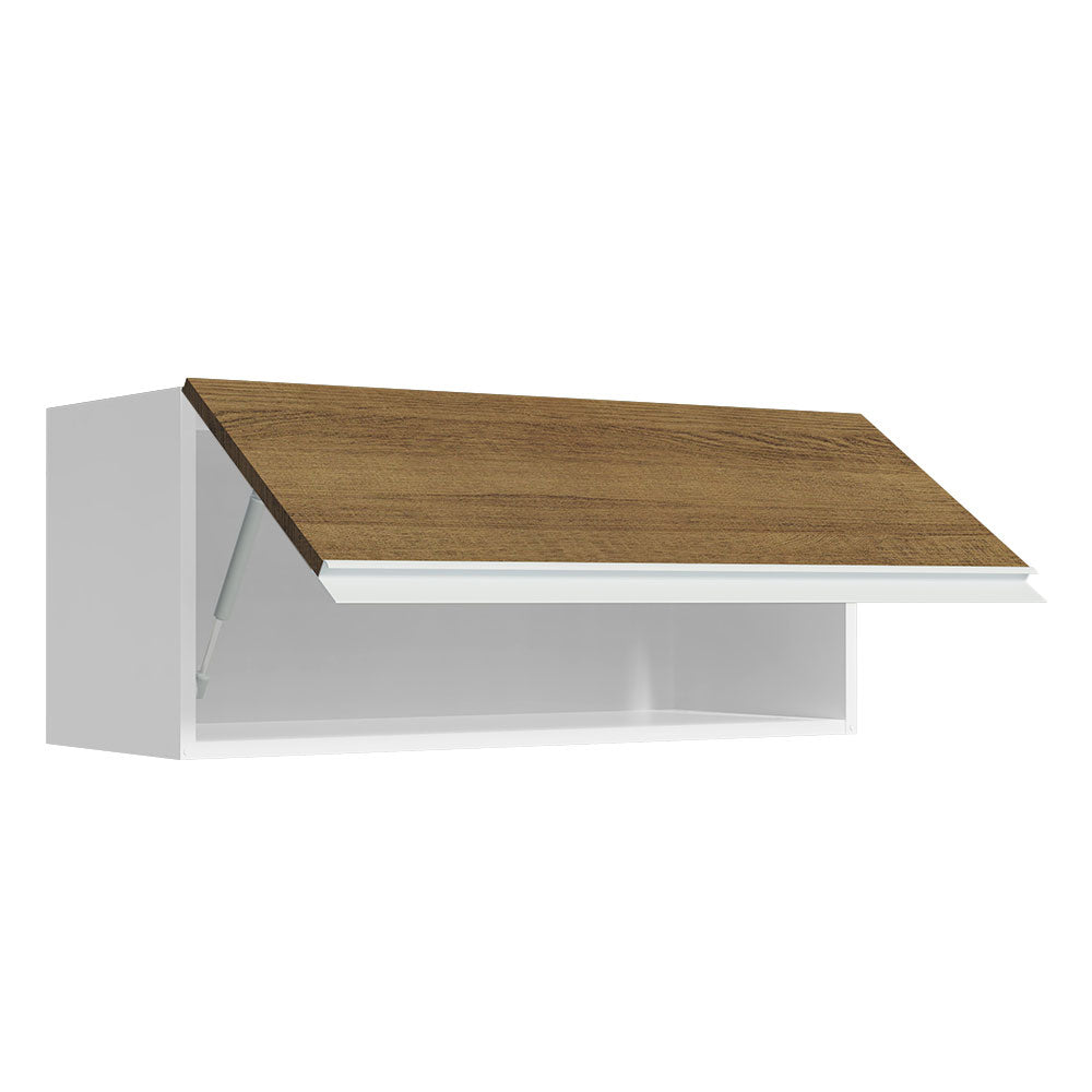 Alacena 80 cm 1 Puerta Rebatible Glamy Blanco/Marrón