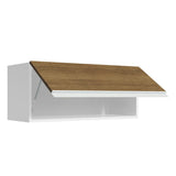 Alacena 80 cm 1 Puerta Rebatible Glamy Blanco/Marrón