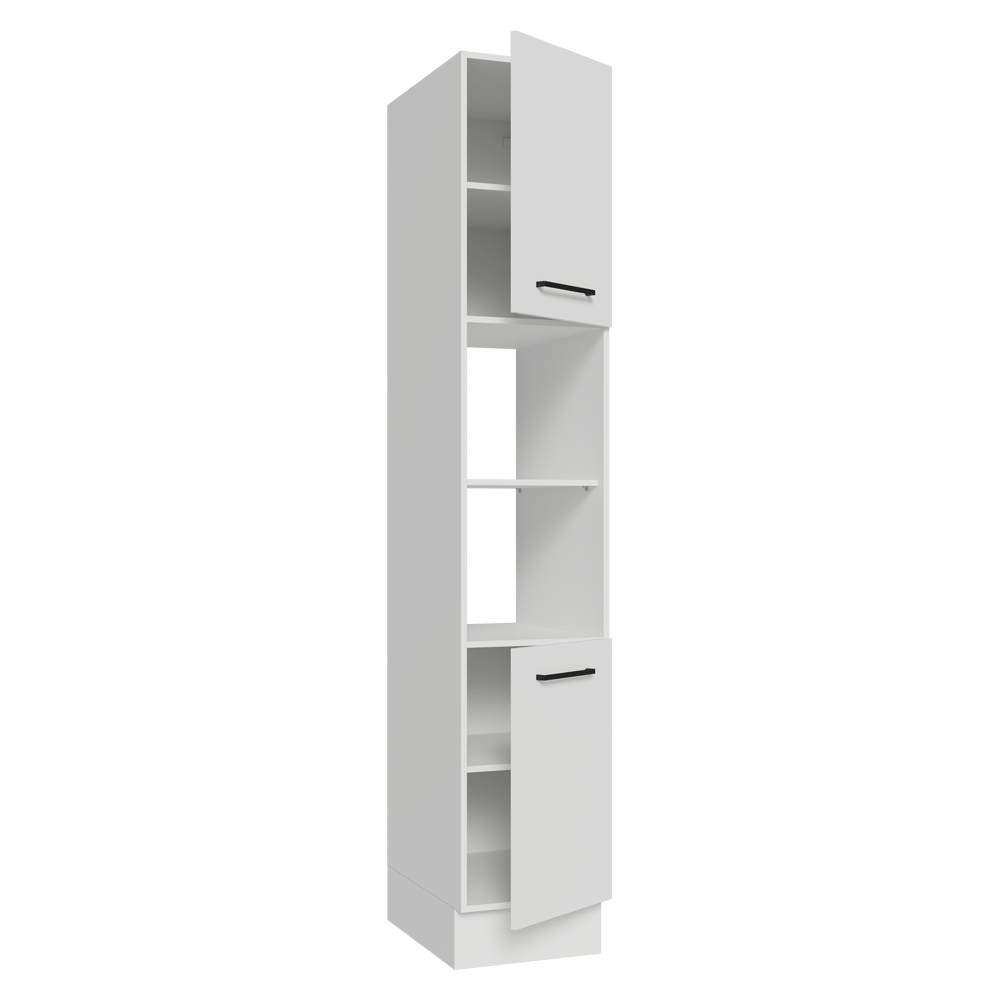 Despensero 40 cm 2 Puertas e 2 Nichos Blanco Agata Madesa